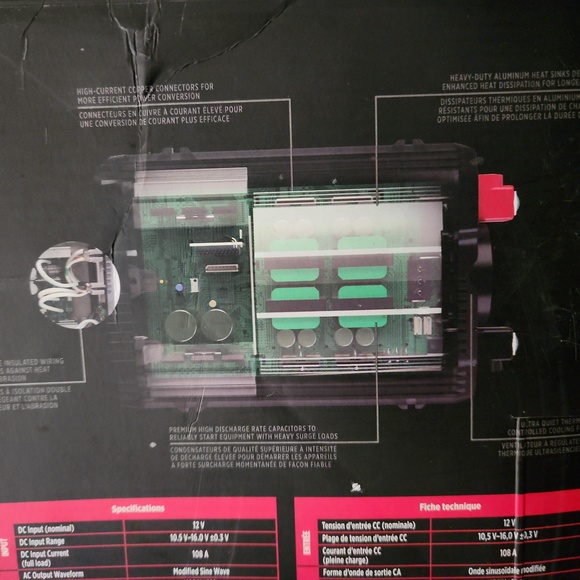 Motormaster 1100w peek 2200w modified sine wave inverter - Picture 5 of 7